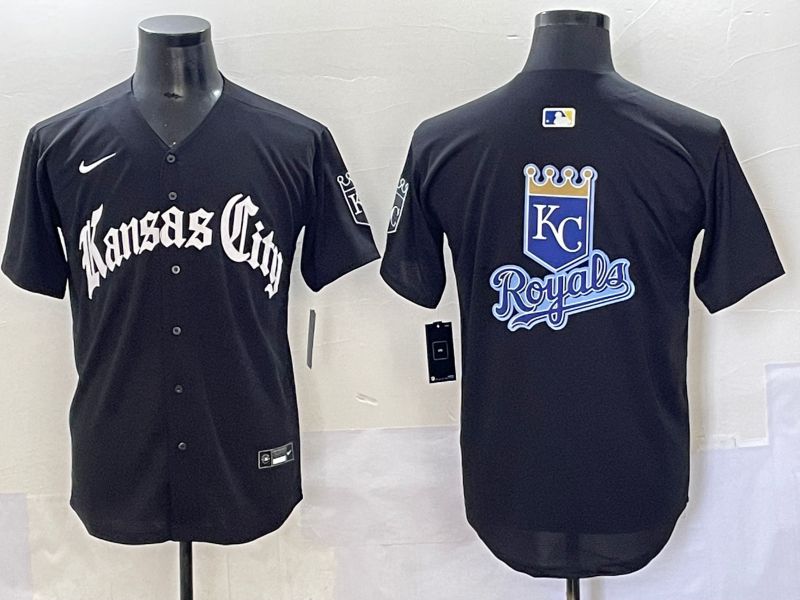 Men 2025 Kansas City Royals Blank Black Five generations Joint Name Nike MLB Jersey style 3->cincinnati reds->MLB Jersey